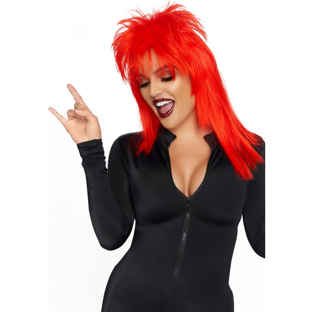 Аксессуары для эротического образа - Парик рок-звезды Leg Avenue Unisex rockstar wig Red, унисекс, 53 см 1