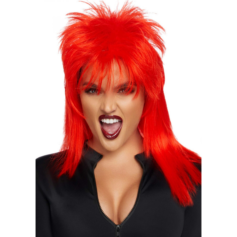 Аксессуары для эротического образа - Парик рок-звезды Leg Avenue Unisex rockstar wig Red, унисекс, 53 см