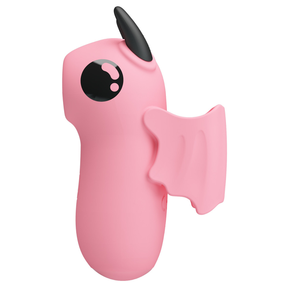 Вакуумный вибратор - Стимулятор для клитора Pretty Love Magic Devil с сосанием и электростимуляцией, розовый, 6.9 см 4