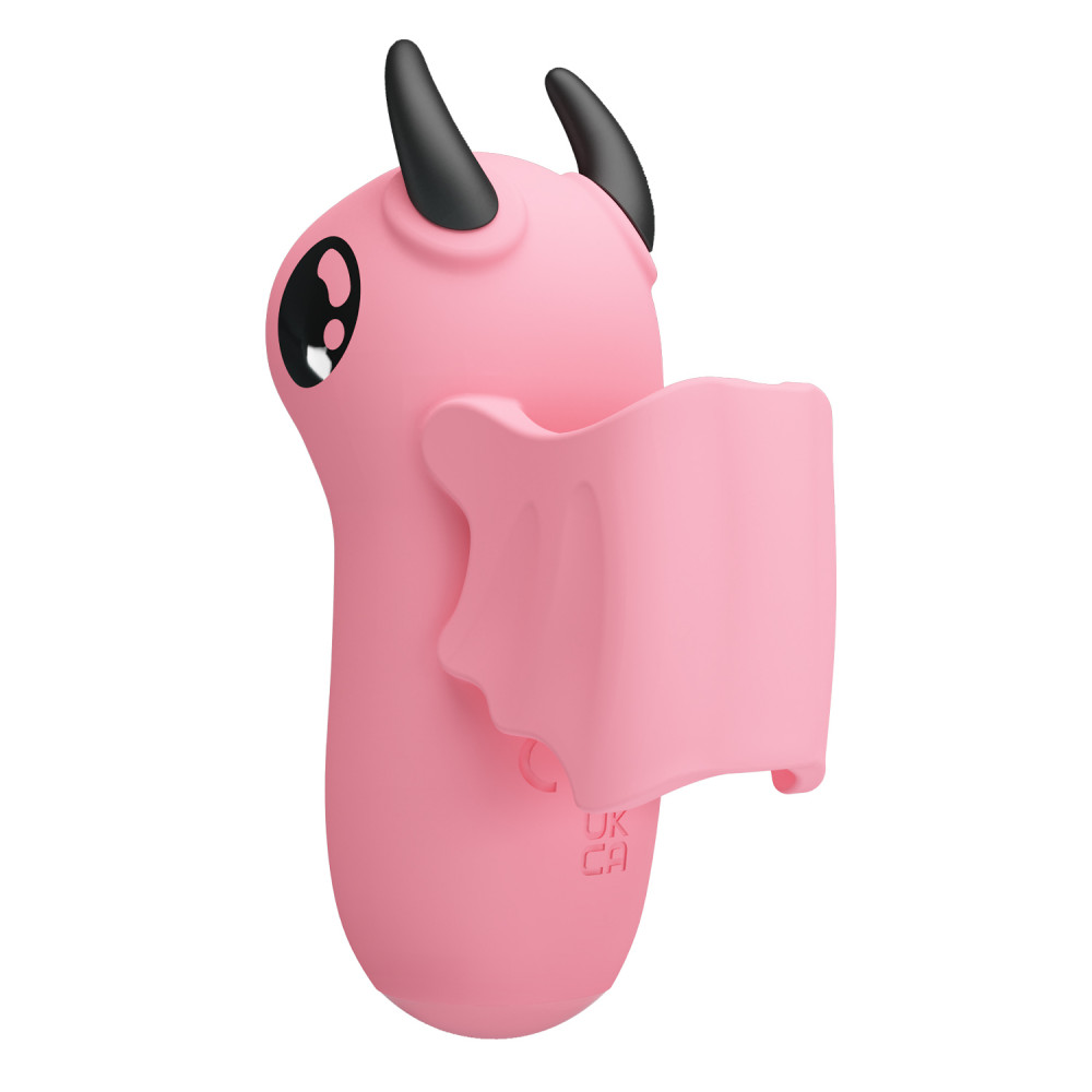 Вакуумный вибратор - Стимулятор для клитора Pretty Love Magic Devil с сосанием и электростимуляцией, розовый, 6.9 см 5