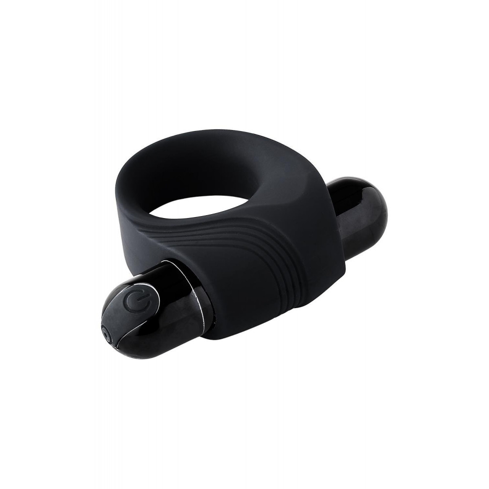 Разное - Эрекционное кольцо с вибрацией Dream Toys Ramrod черное, 8 х 3.2 см 3