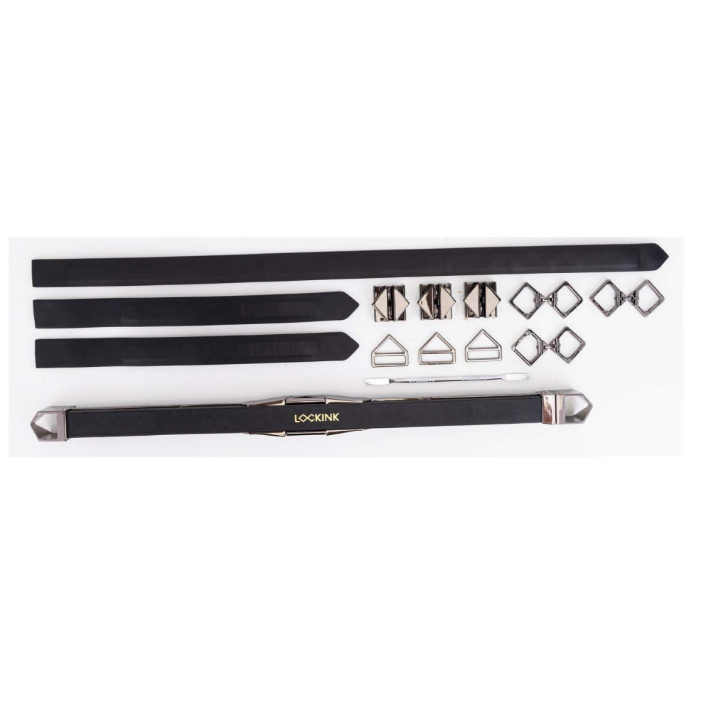 Интимные украшения - Фиксатор-распорка LOCKINK Adjustable Spreader Bar Set - Black 1