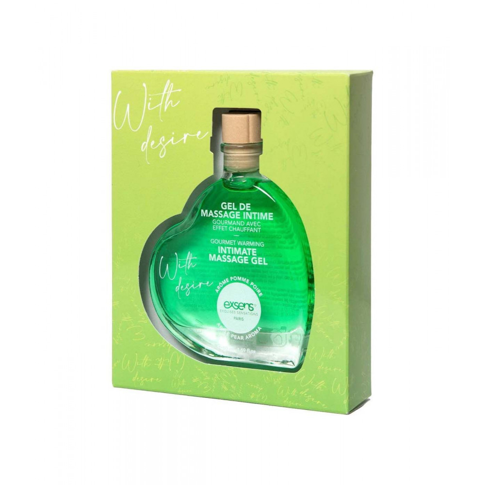 Для масажу - Масажний гель EXSENS With Desire Apple Pear 50 мл, розігрівальний, без цукру, їстівний