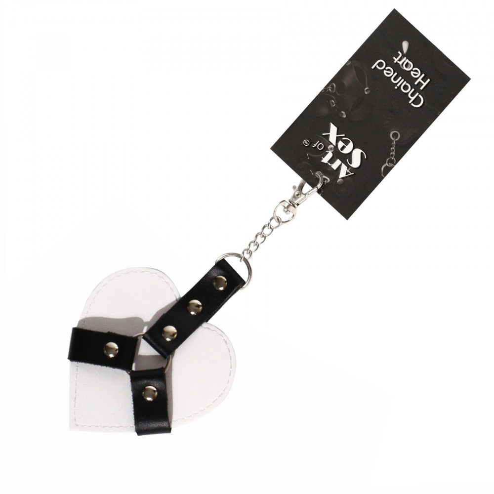 Секс приколы - Брелок на карабине для ключей Art of Sex Chained Heart, Белый