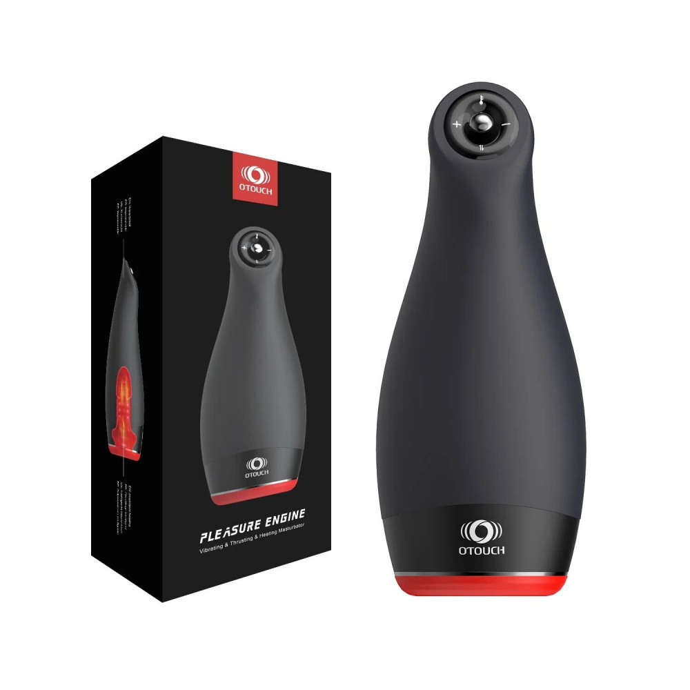 Мастурбаторы с вибрацией - Мастурбатор Otouch Pleasure Engine, 7 режимов вибрации, 5 режимов фрикций, подогрев, джойстик 10
