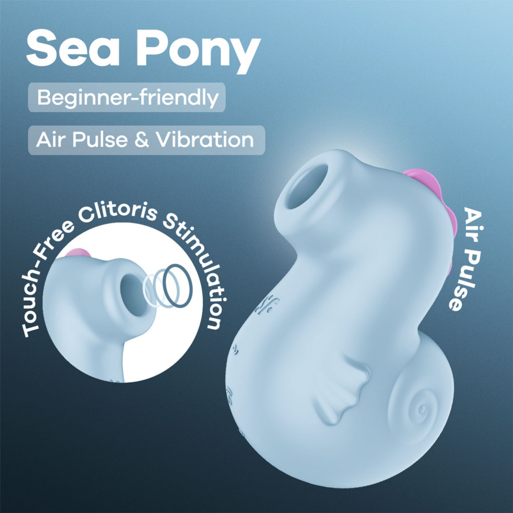 Вакуумный вибратор - Вакуумный клиторальный стимулятор Satisfyer Sea Pony 5