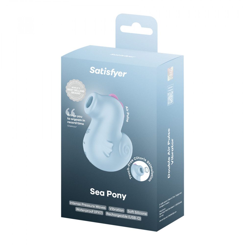 Вакуумный вибратор - Вакуумный клиторальный стимулятор Satisfyer Sea Pony 4