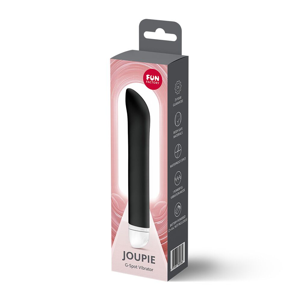 Вібропулі та міні-вібратори - Вібратор для точки G Fun Factory JOUPIE Black, діаметр 2,5 см, на батарейках 4