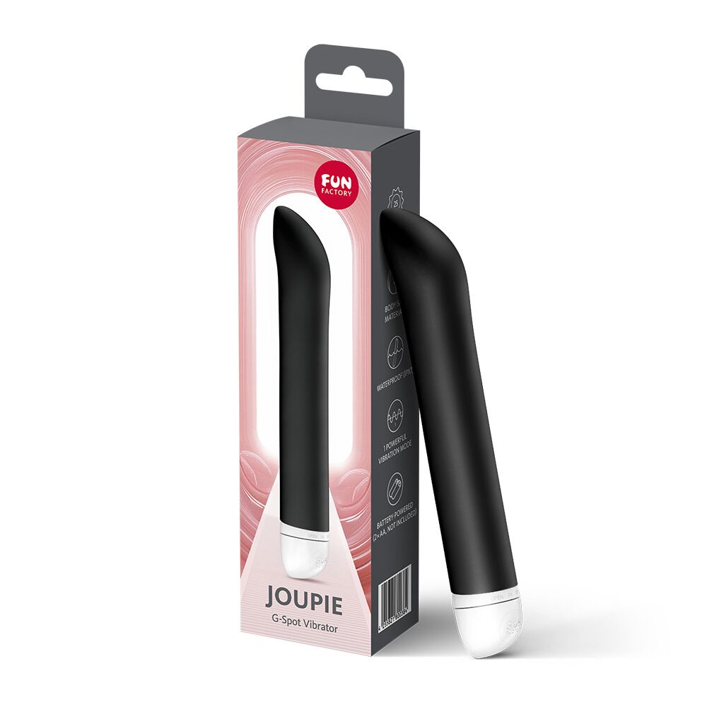 Вібропулі та міні-вібратори - Вібратор для точки G Fun Factory JOUPIE Black, діаметр 2,5 см, на батарейках 3