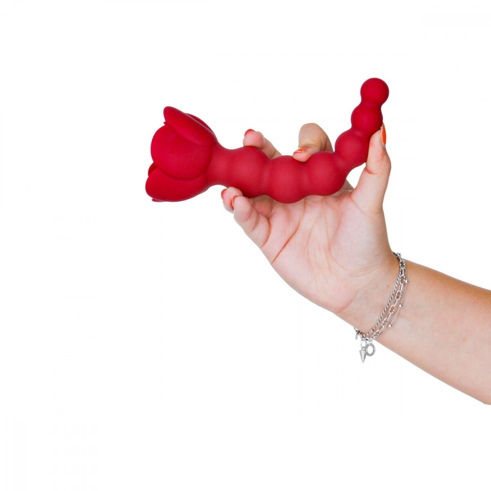 Анальні іграшки без вібрації - Анальний ланцюжок Lux Active с розой - Champion Rose 7