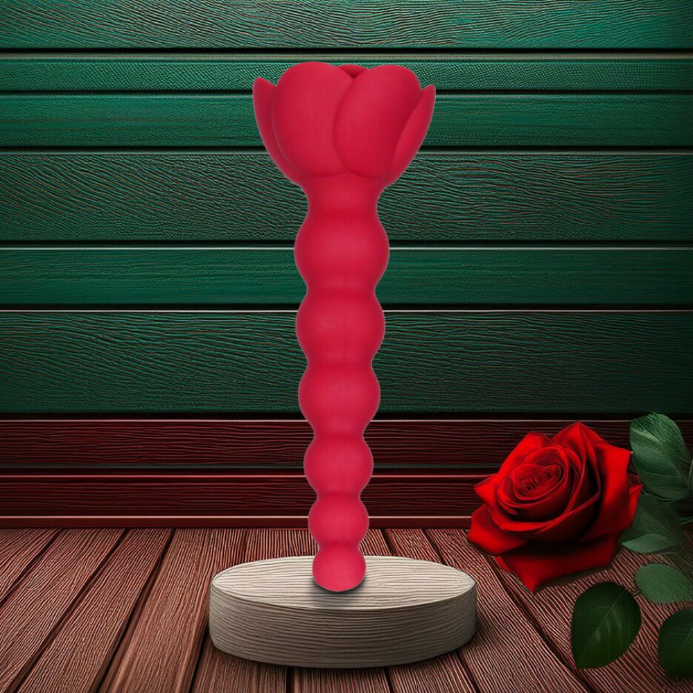 Анальні іграшки без вібрації - Анальний ланцюжок Lux Active с розой - Champion Rose 13