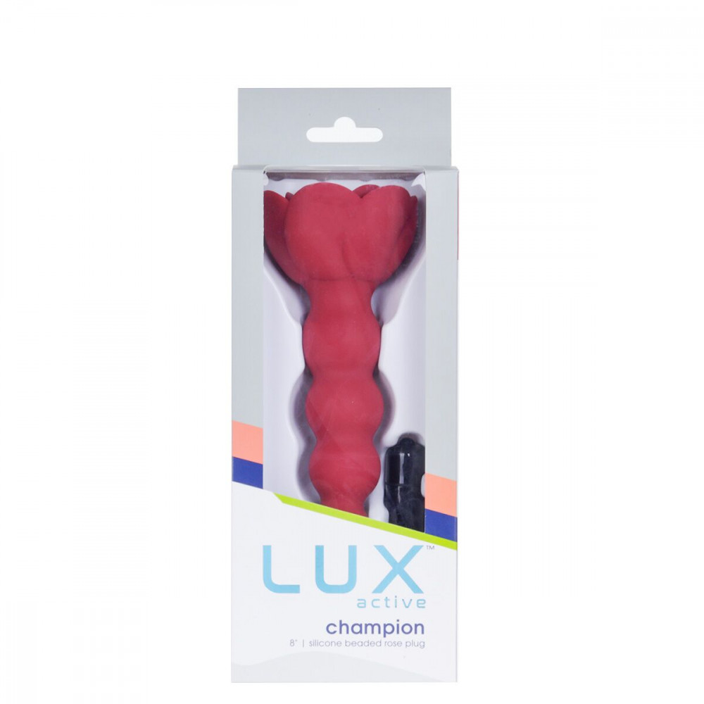 Анальні іграшки без вібрації - Анальний ланцюжок Lux Active с розой - Champion Rose 9