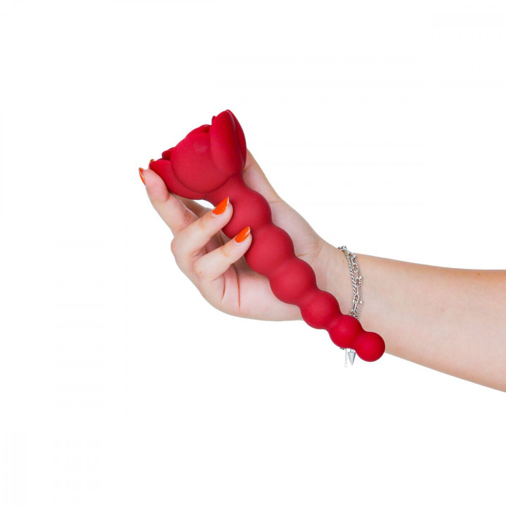 Анальні іграшки без вібрації - Анальний ланцюжок Lux Active с розой - Champion Rose 6