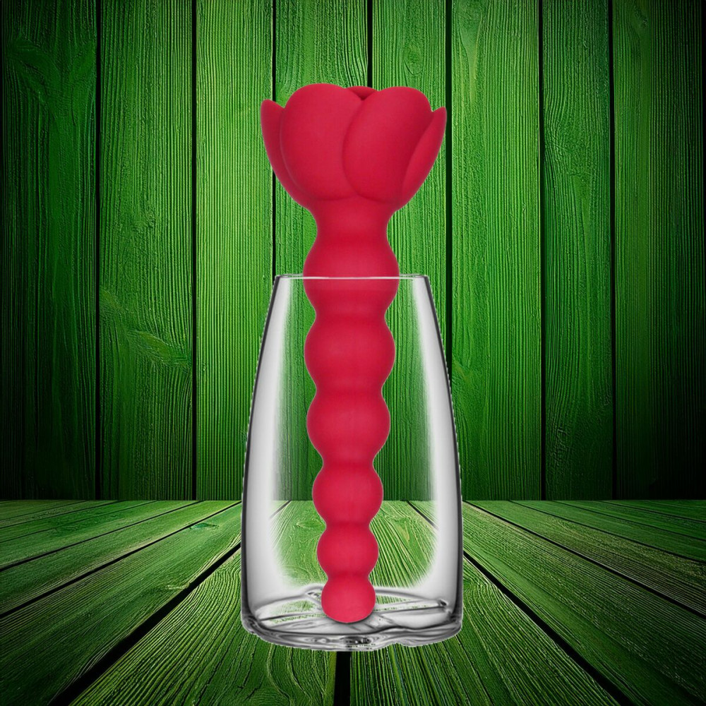 Анальні іграшки без вібрації - Анальний ланцюжок Lux Active с розой - Champion Rose 12