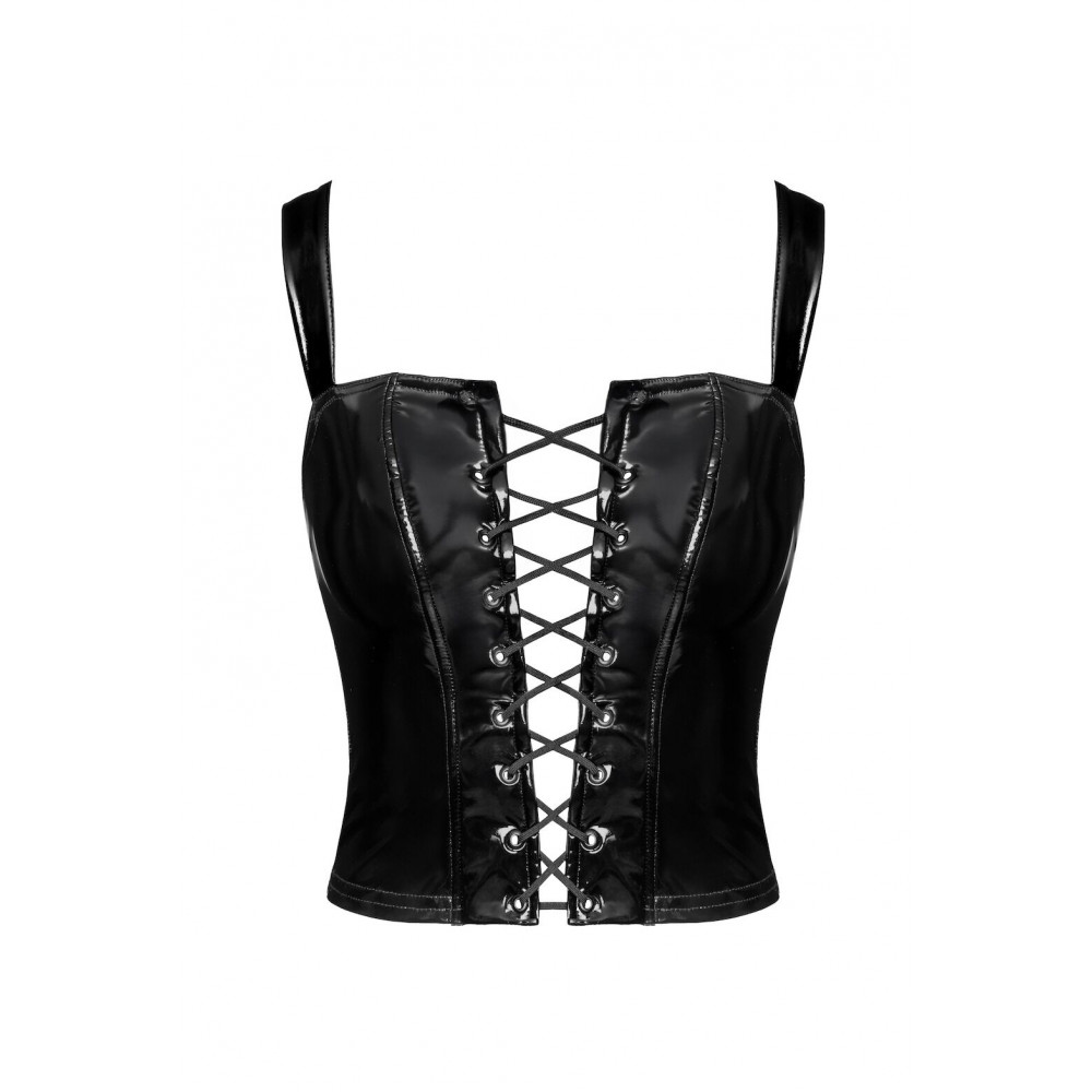  - Корсет Noir Handmade F379 Dominae Frontbind PVC Corset Top XS 5