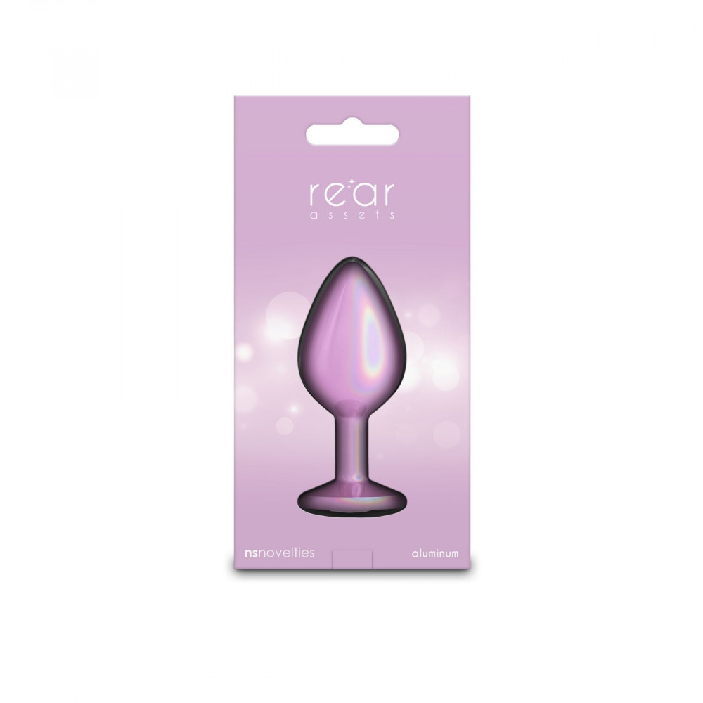 Анальные игрушки без вибрации - Анальная пробка NS Novelties Rear Assets - Iridescent Pink - Medium - Pink 3