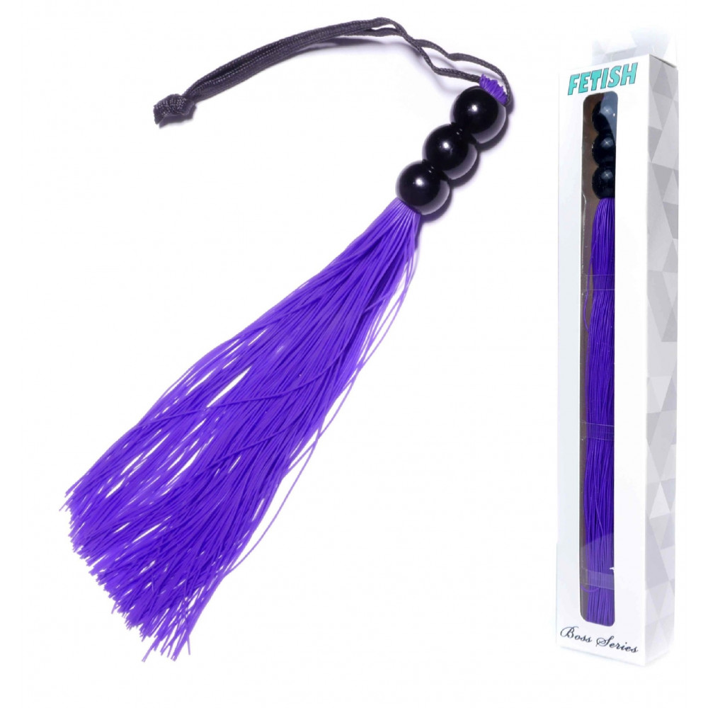 Электростимуляторы - Силиконовый флогер ( длина 26 см ) Fetish Boss Series - Silicone Whip Purple 10