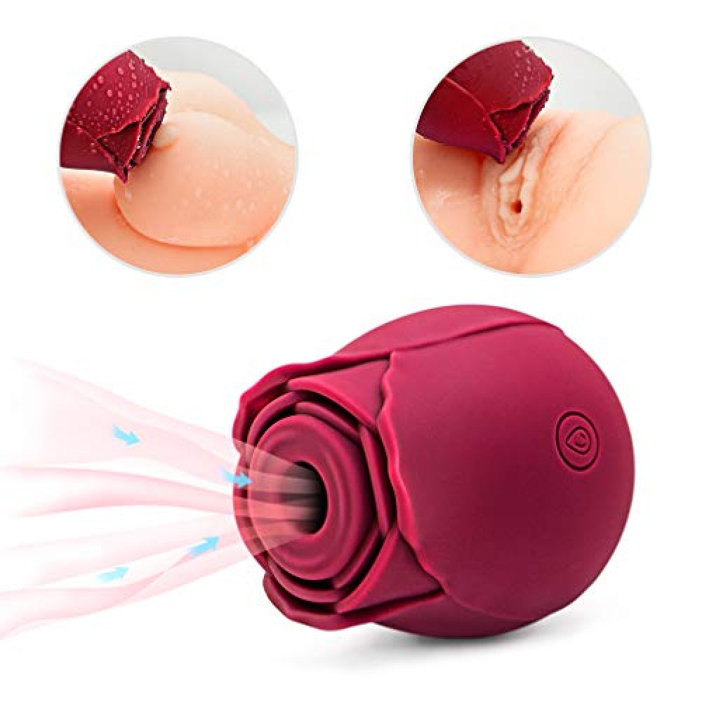 Вибраторы вакуумные - Вакуумный клиторальный стимулятор Chisa Rose Petal (Rose Red) 1