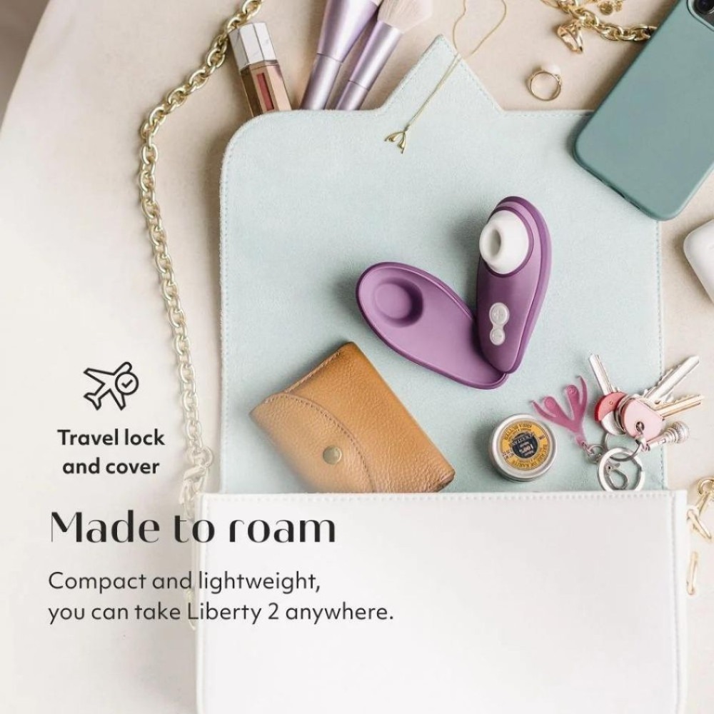  - Вакуумний стимулятор клітора Womanizer Liberty 2 Dark Purple, фіолетовий 9