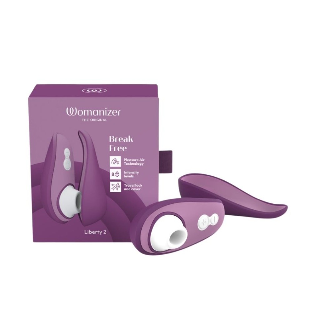 - Вакуумний стимулятор клітора Womanizer Liberty 2 Dark Purple, фіолетовий