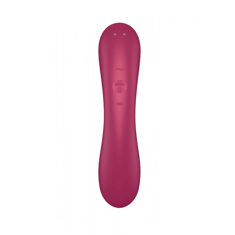 Разное - Вакуумный вибратор с тройной стимуляцией Satisfyer Curvy Trinity 1, бордовый 5