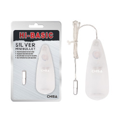 Вібропуля з пультом управління Chisa Hi-Basic Silver Mini Bullet