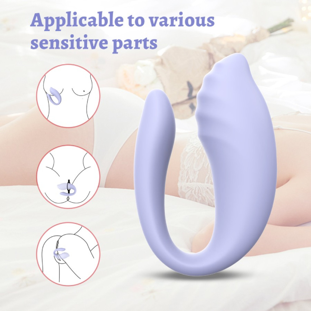 Игрушки для пар - Вибратор для пар Every Night Toys Anthea с пультом, лавандовый, 19.8 х 6.3 см 2