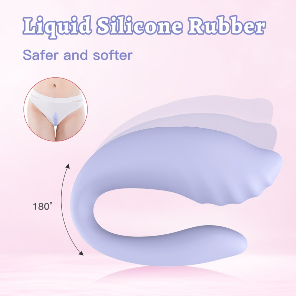 Игрушки для пар - Вибратор для пар Every Night Toys Anthea с пультом, лавандовый, 19.8 х 6.3 см 6