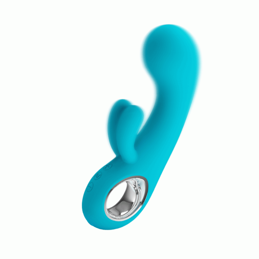 Вибратор-кролик - Вибратор-кролик Pretty Love Chris для точки G, голубой, 15.4 х 3.8 см 7