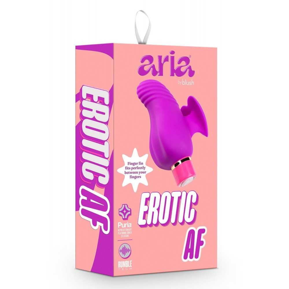 Секс игрушки - Вибратор на палец с рельефом Aria Blush, силиконовый, розовый 1
