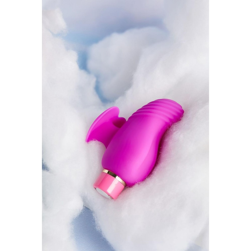 Секс игрушки - Вибратор на палец с рельефом Aria Blush, силиконовый, розовый 2