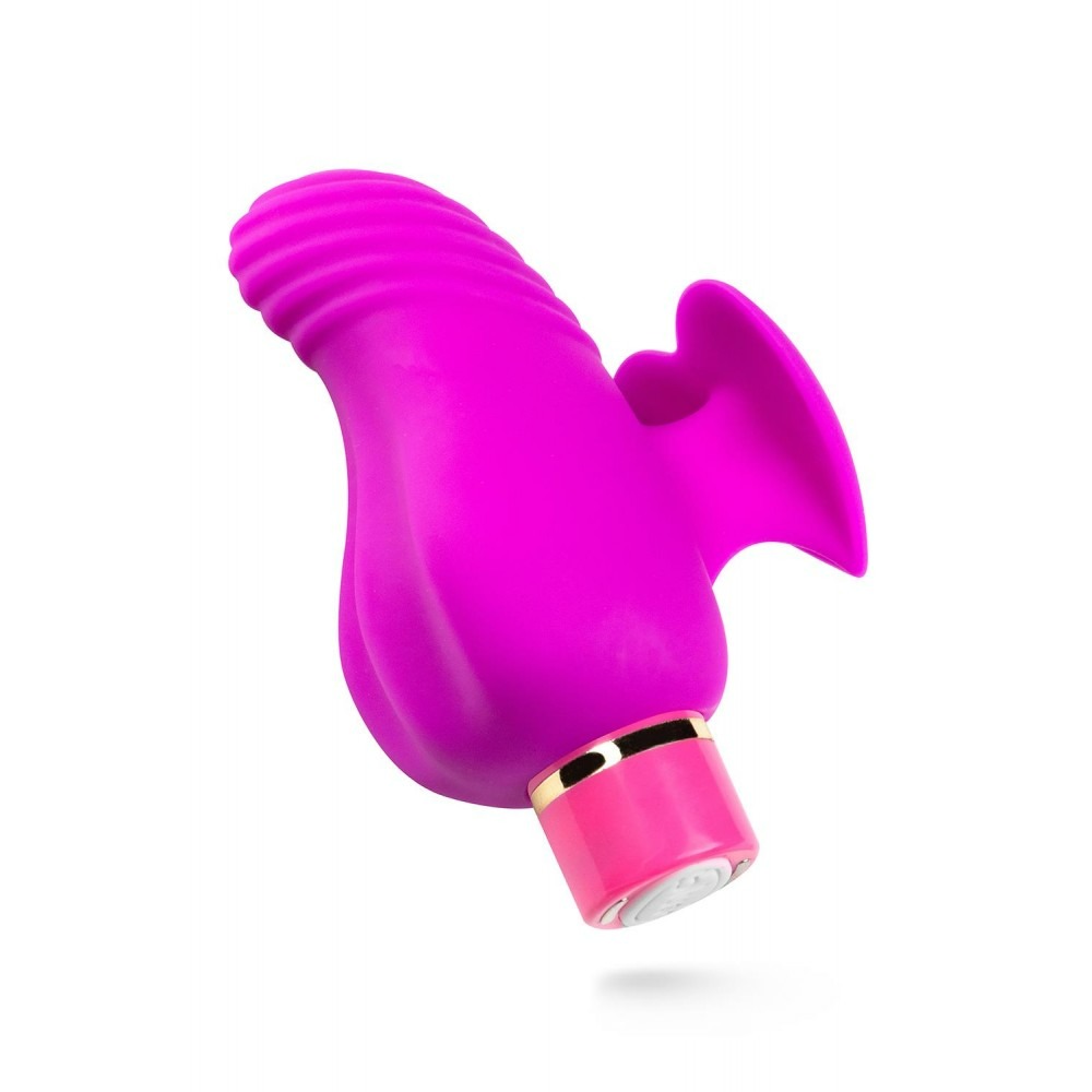 Секс игрушки - Вибратор на палец с рельефом Aria Blush, силиконовый, розовый 5