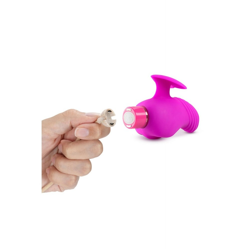 Секс игрушки - Вибратор на палец с рельефом Aria Blush, силиконовый, розовый 3