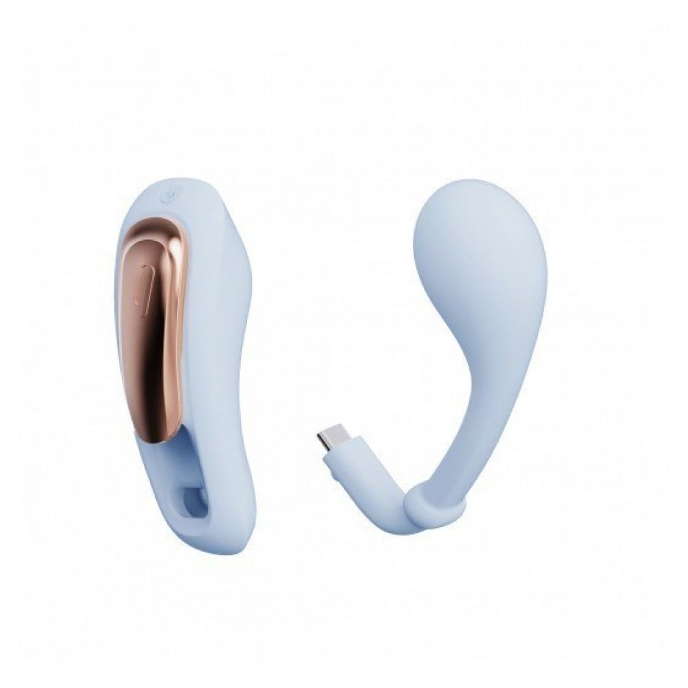  - Вібратор у трусики з пультом керування Qingnan No.6 Wireless Control Beige, блакитний 1