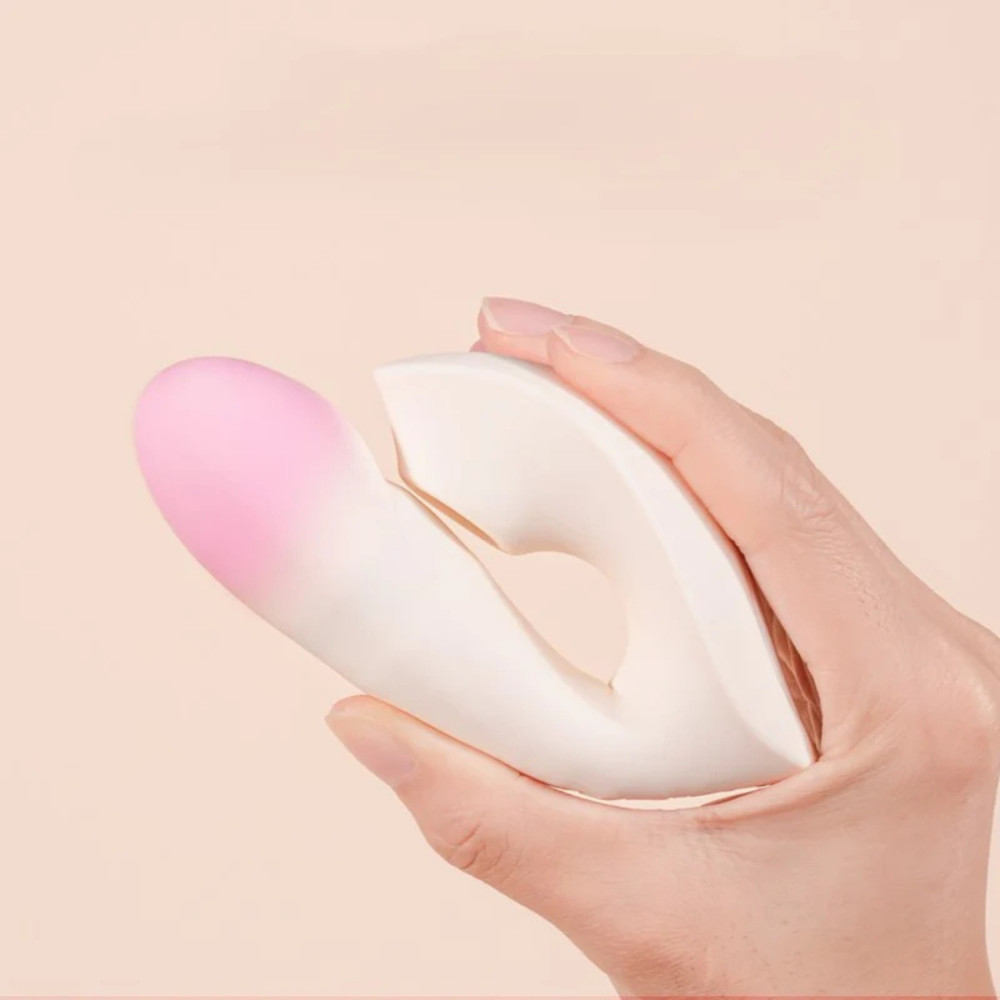  - Вібратор Zemalia Youmi з фрикцією і вакуумним стимулятором для клітора + APP, градієнт рожевий 6