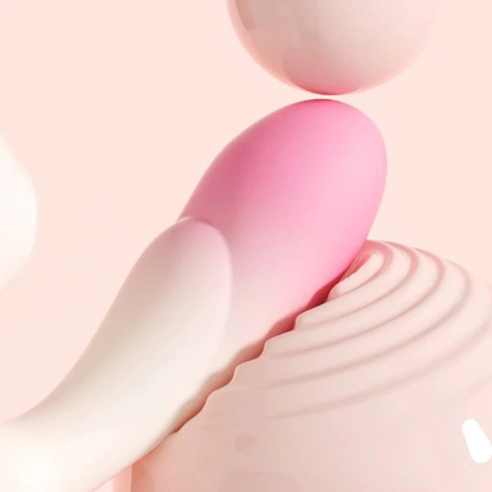  - Вібратор Zemalia Youmi з фрикцією і вакуумним стимулятором для клітора + APP, градієнт рожевий 5