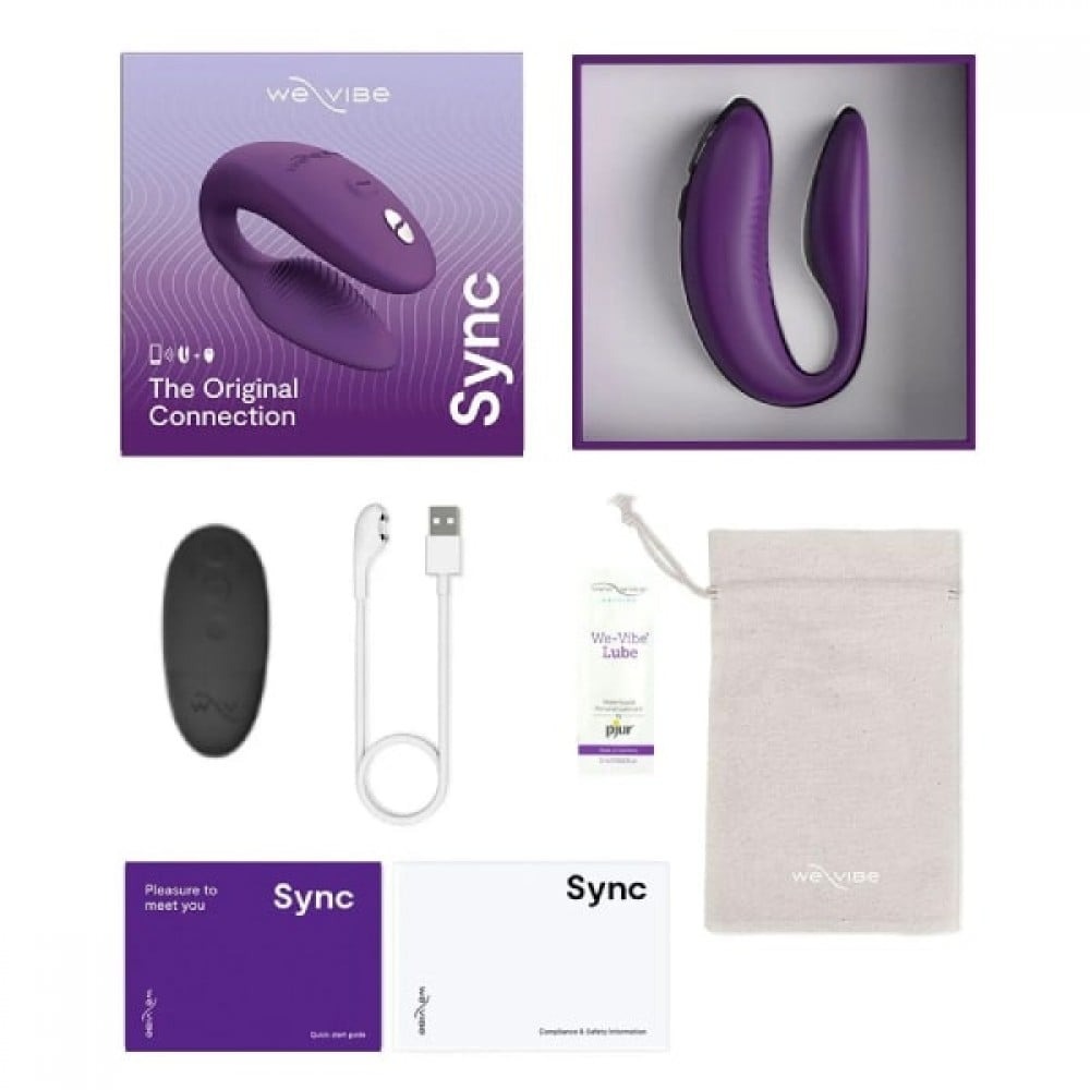 Секс игрушки - Инновационный смарт вибратор We Vibe Sync 2 Purple для пары, фиолетовый 2