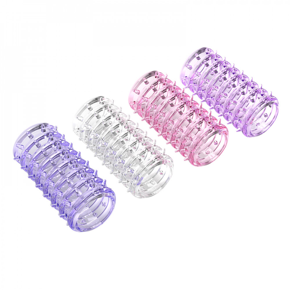 - Стимулююча насадка Meleon - Caterpillar Delay Sleeve (Assorted Colors), PS-37 2