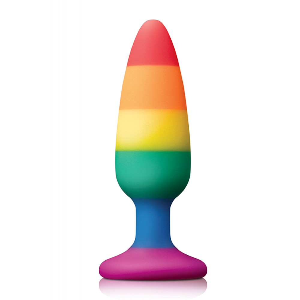 Анальная пробка - Радужная анальная пробка COLOURFUL LOVE RAINBOW ANAL PLUG MEDIUM