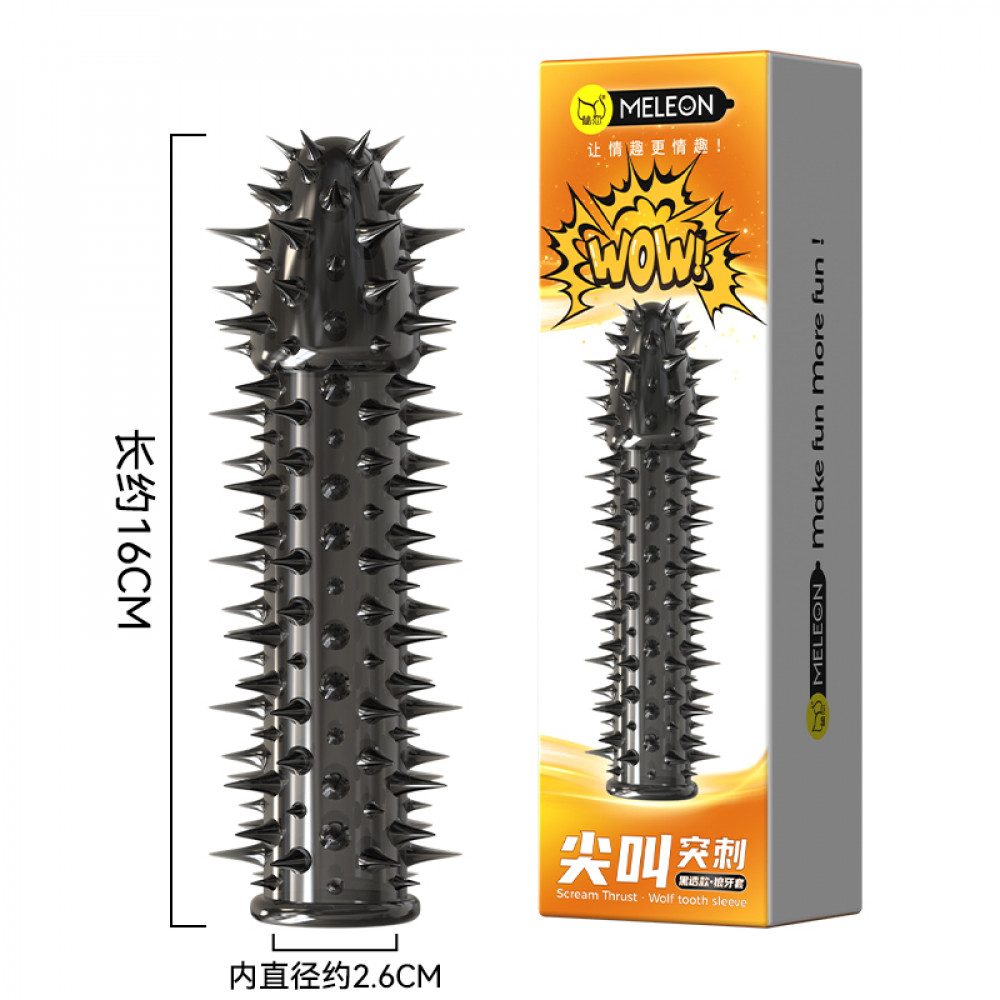 - Стимулююча насадка Meleon - Screaming Thorn Wolf Braces BLACK, PS-27 6