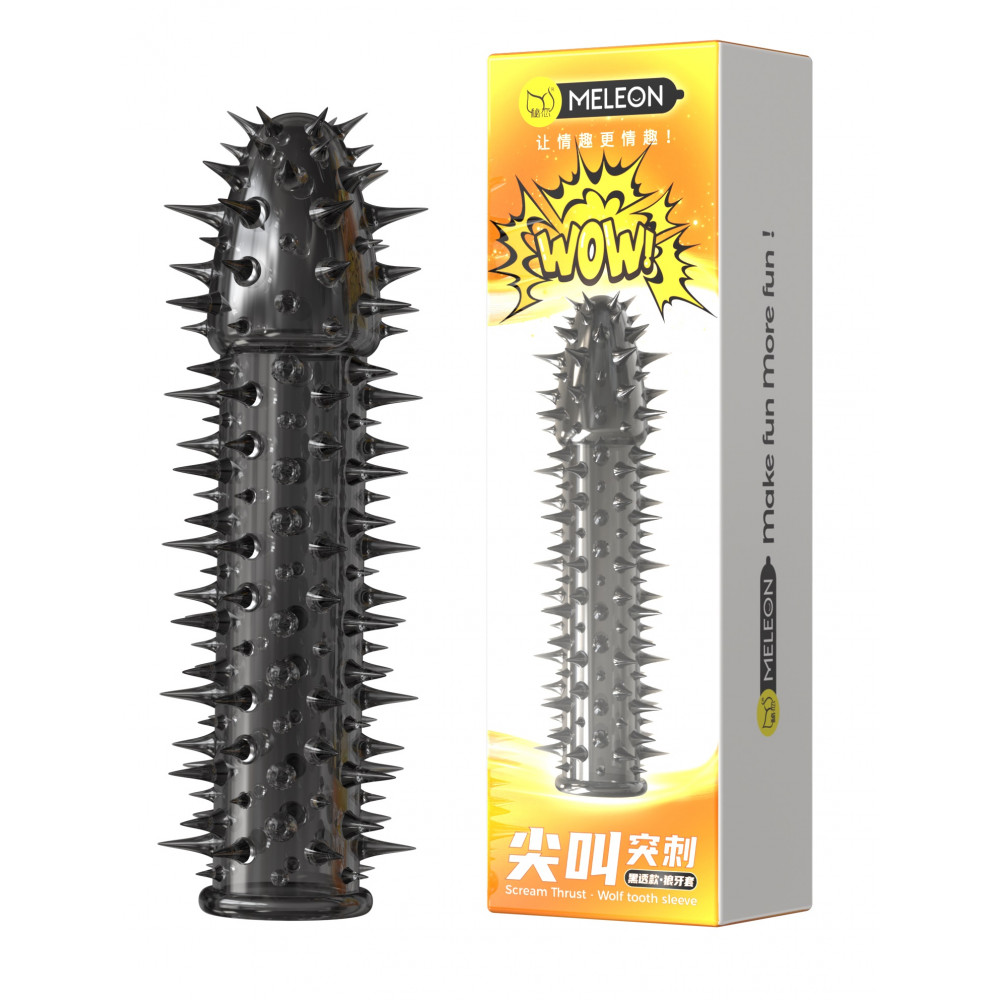 - Стимулююча насадка Meleon - Screaming Thorn Wolf Braces BLACK, PS-27