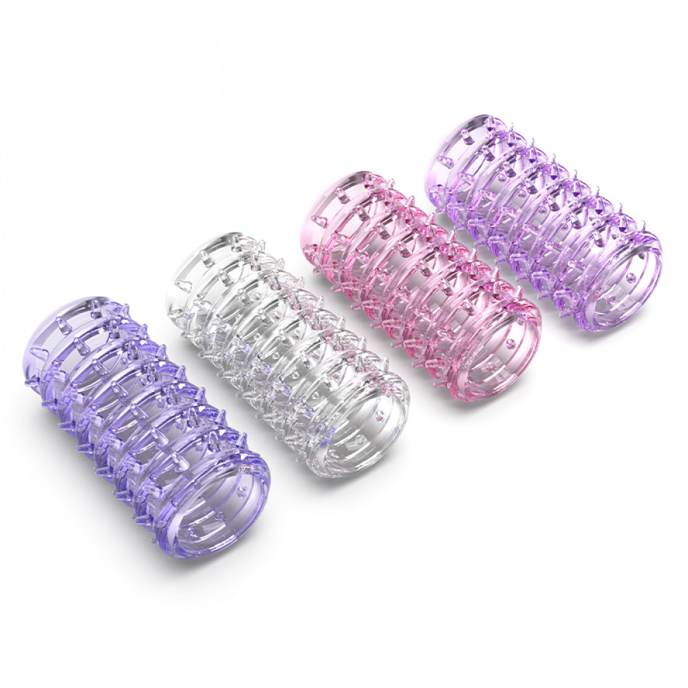 - Стимулююча насадка Meleon - Caterpillar Delay Sleeve (Assorted Colors), PS-37 3