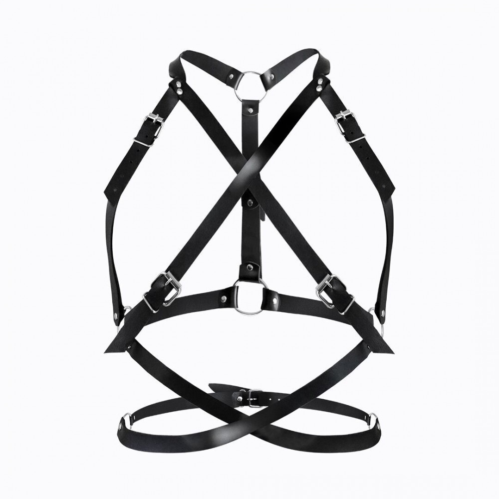 Чокеры, портупеи - Женская портупея Art of Sex - Agnessa Leather harness, Черный L-2XL