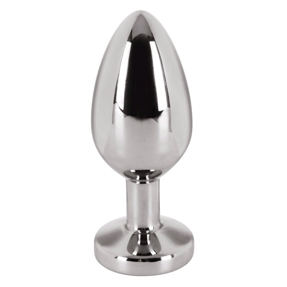 Анальные игрушки без вибрации - Анальная пробка с камнем You2Toys Jewel Buttplug, серебристая, Small 1