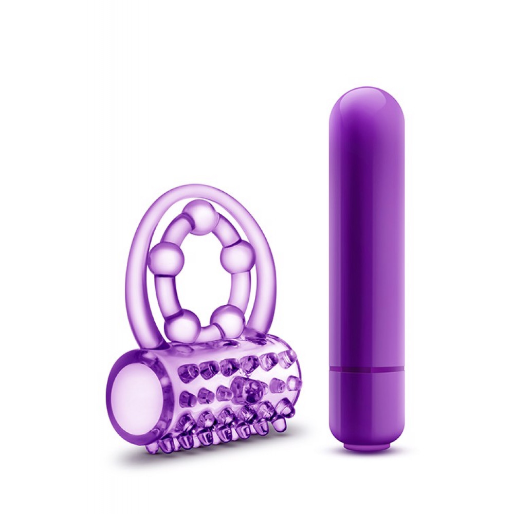 Разное - Эрекционное виброкольцо Blush PLAY WITH ME фиолетовое 1