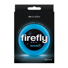 Эрекционное кольцо для пениса люминесцентное NS Novelties Firefly синее, М
