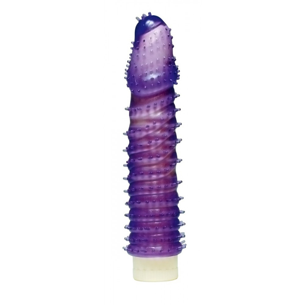 Секс игрушки - Фиолетовая насадка на член с усиками и закрытой головкой 2