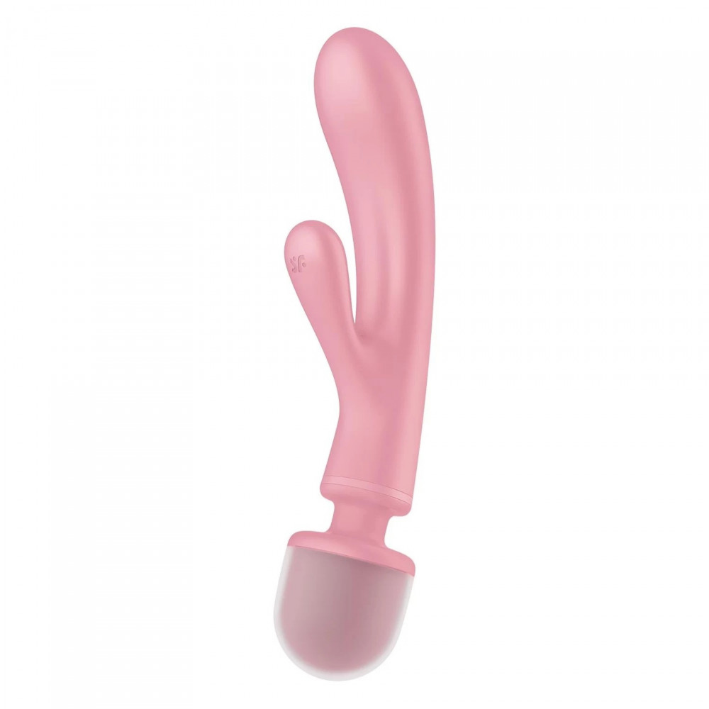 Разное - Гибридный вибратор Микрофон-Кролик Satisfyer Triple Lover, розовый
