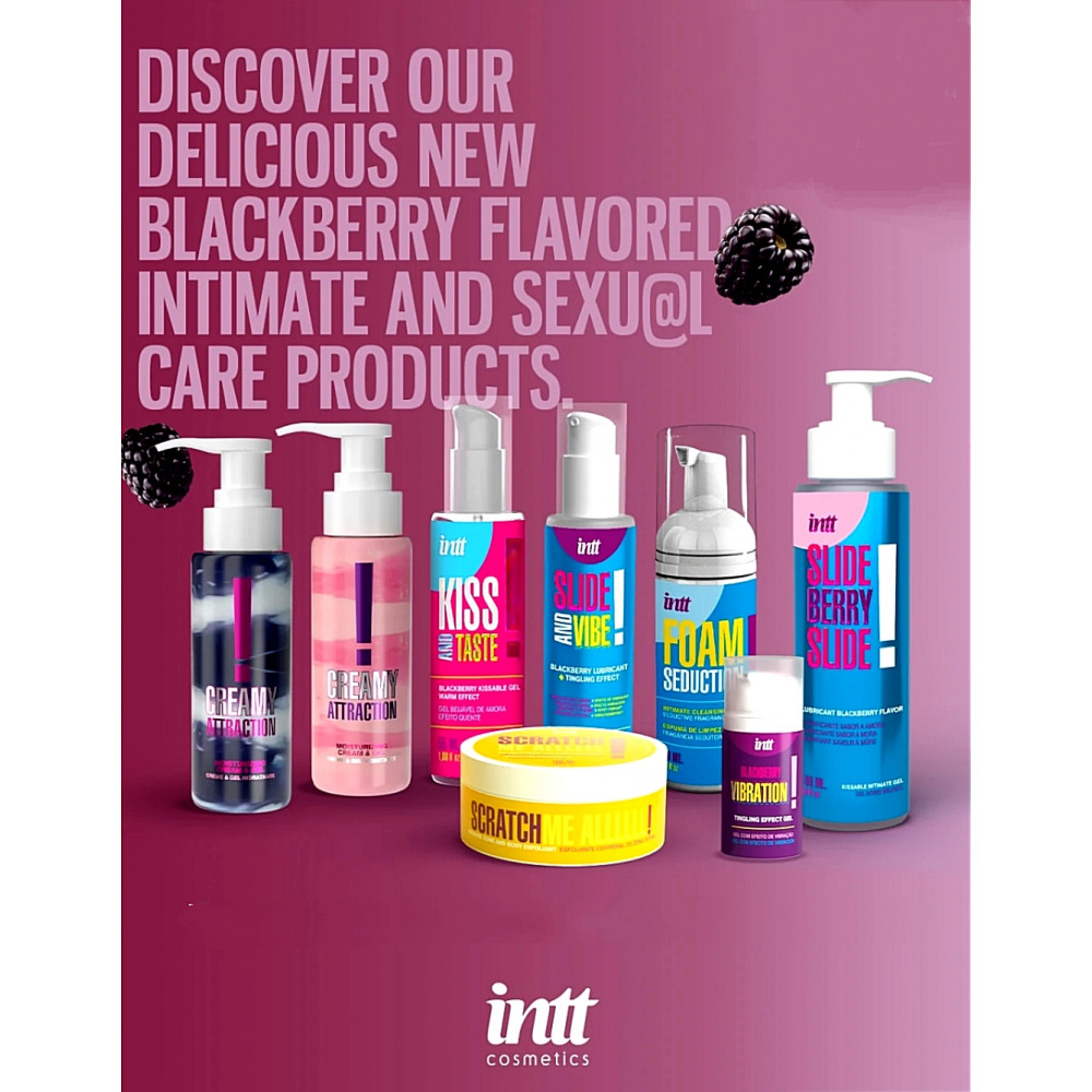 Різне - Крем-гель для тела Intt Creamy Attraction Blackberry, для поцелуев, 100 мл 4