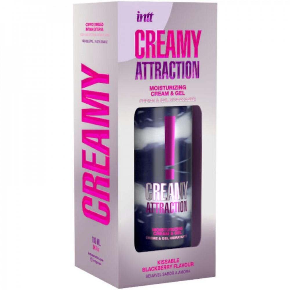 Різне - Крем-гель для тела Intt Creamy Attraction Blackberry, для поцелуев, 100 мл 6
